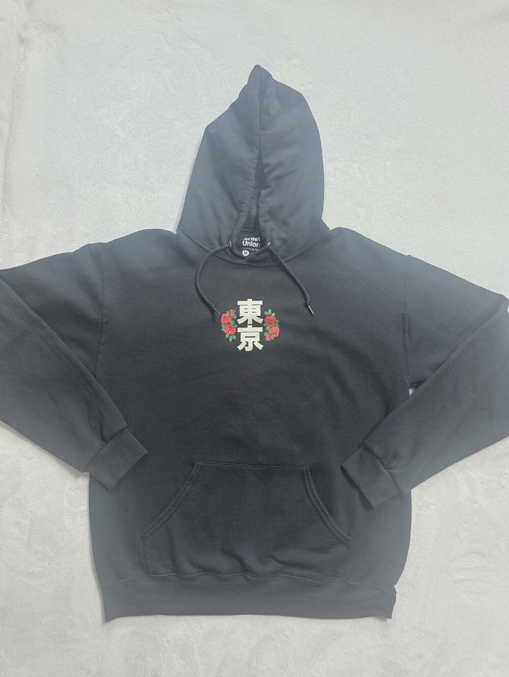 Artist Union Tokyo Tiger Rose Hoodie Japanese Graphic Black Y2K M
